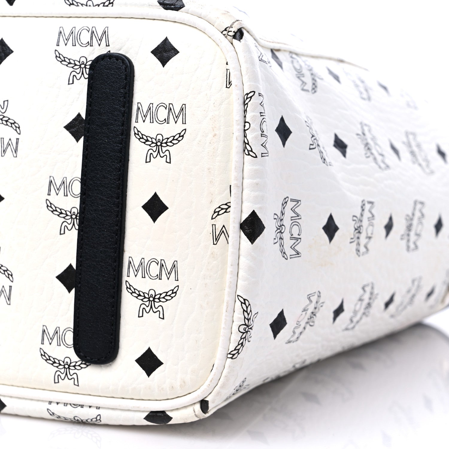 MCM Visetos Medium Project Reversible Shopper Tote White 9 of 17