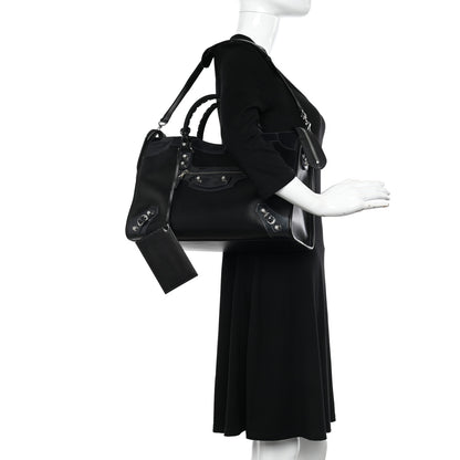 Balenciaga Smooth Calfskin Metallic Patent Giant 12 Silver Hardware City Black Gris 2 of 11