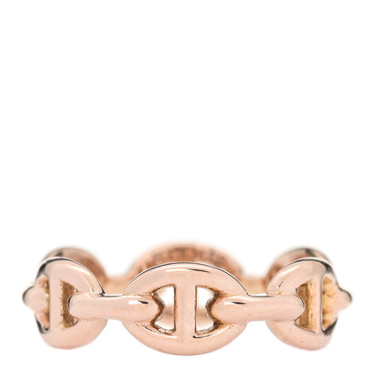 Hermes 18K Rose Gold PM Chaine D'Ancre Enchainee Ring 52 6 1 of 6