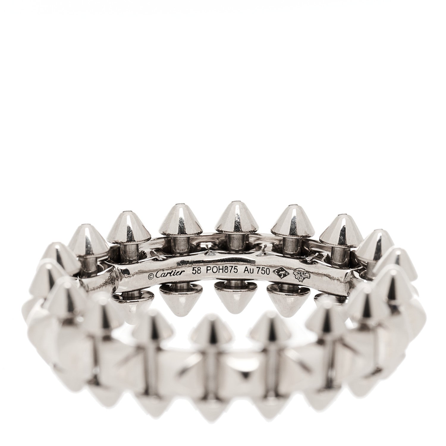 Cartier 18K White Gold MM Clash De Cartier Ring 58 8.25 4 of 5