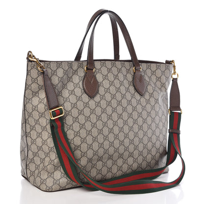 Gucci Soft GG Supreme Monogram Courrier Medium Crossbody Tote Beige New Acero 3 of 13