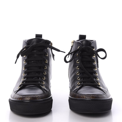 Louis Vuitton Monogram Stellar Sneaker Boots 37 Black 2 of 9