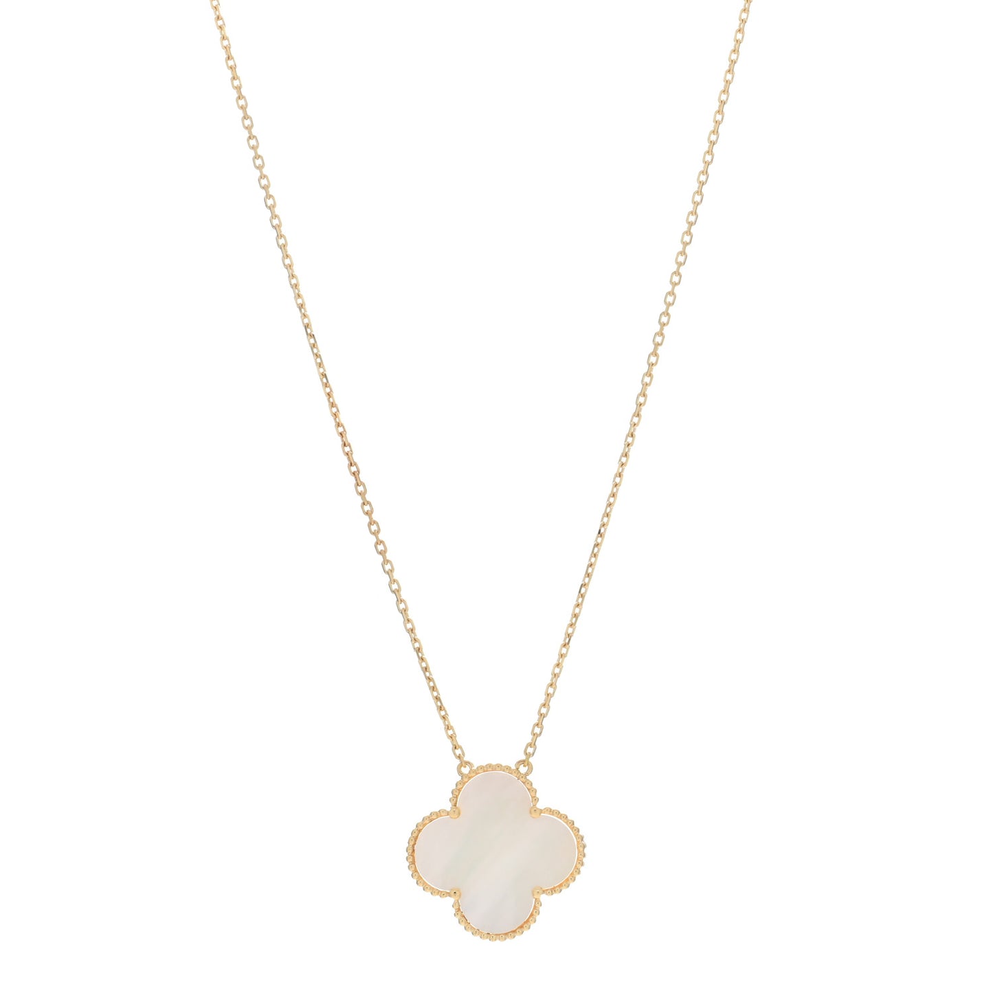 18K Yellow Gold Mother of Pearl Magic Alhambra Pendant Necklace