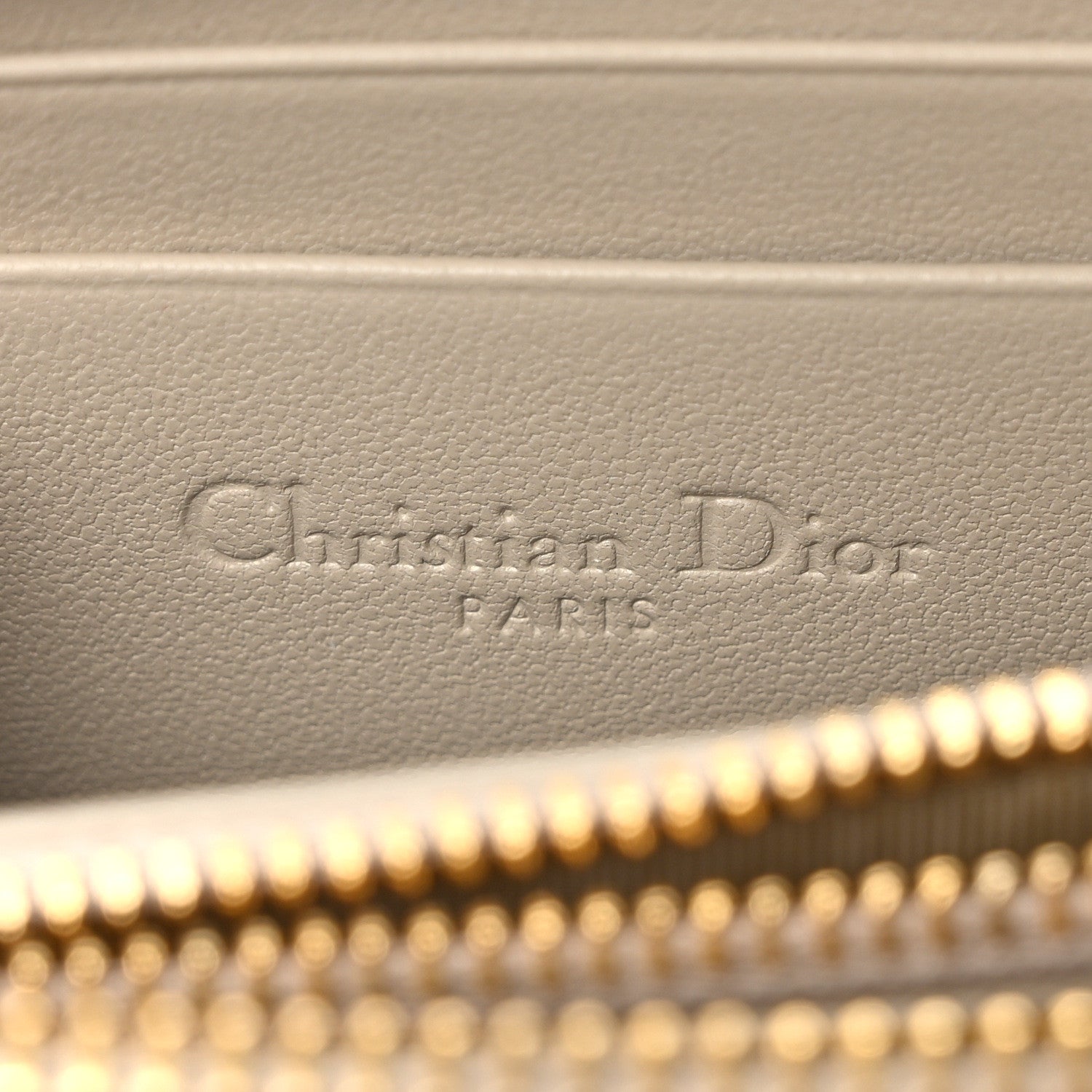 Christian Dior Lambskin Cannage Small Lady Dior Voyageur Coin Purse Beige 6 of 7