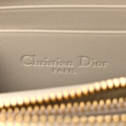 Christian Dior Lambskin Cannage Small Lady Dior Voyageur Coin Purse Beige 6 of 7