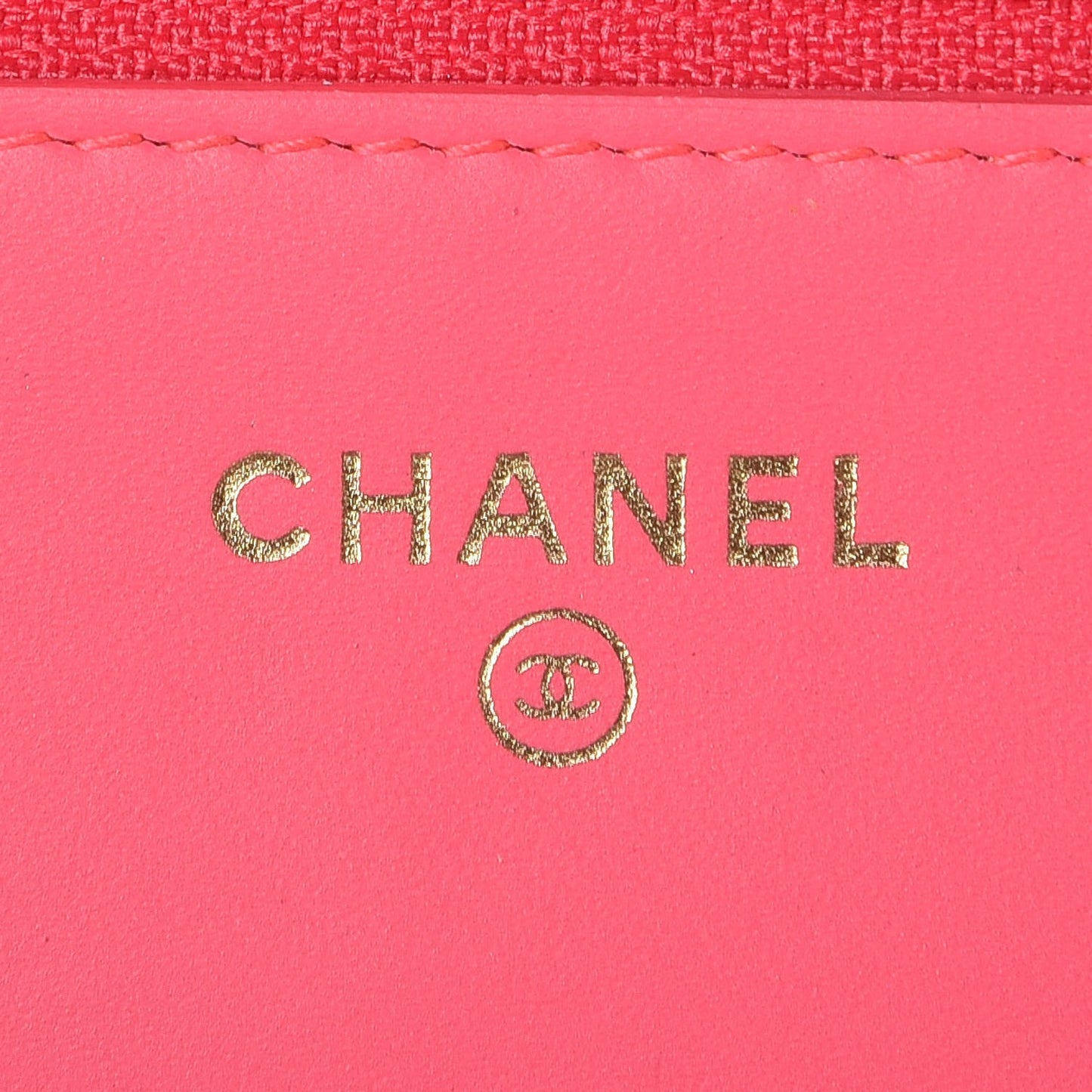 Patent Calfskin Quilted Boy Wallet On Chain WOC Pink