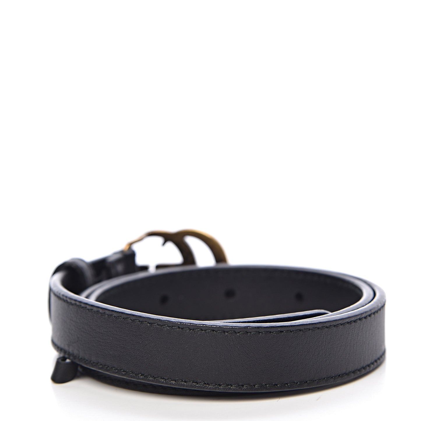 Calfskin Double G 20mm Belt 65 26 Black