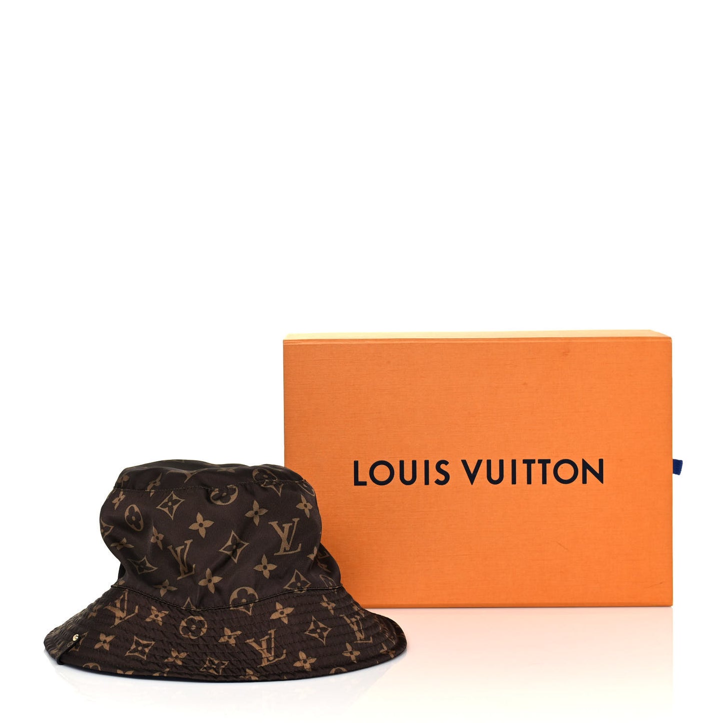 Nylon Monogram Reversible Bob Bucket Hat S Brown Black