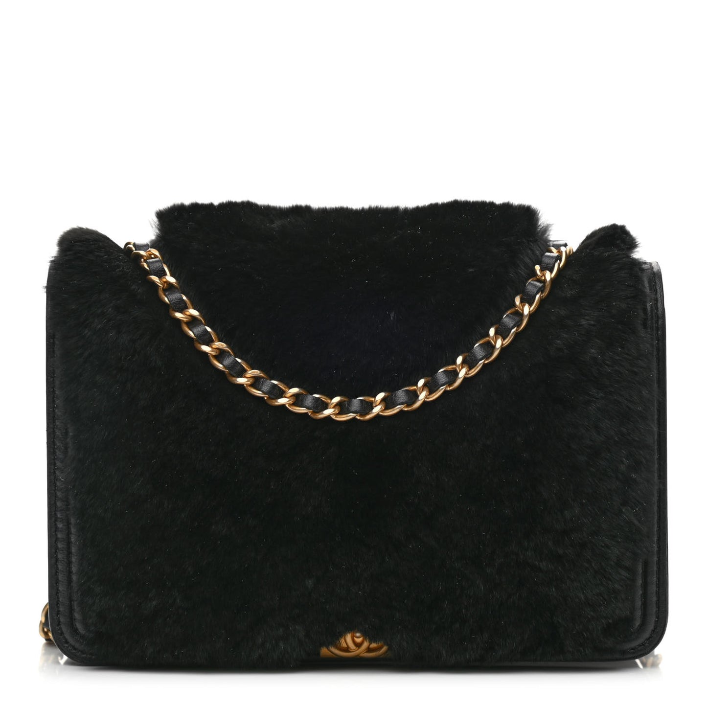 Orylag Lambskin Wallet On Chain Black