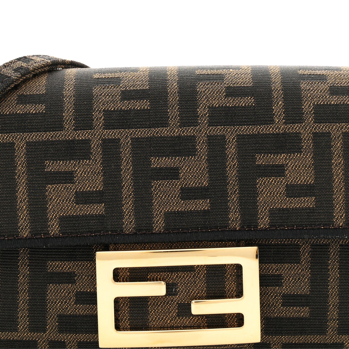 Fabric Jacquard FF 1974 Mini Baguette Tobacco Moro Black