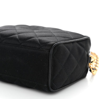 Chanel Satin Quilted Tassel Camera Case Black 11 of 12