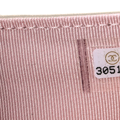 Chanel Iridescent Lambskin Quilted Double Flap Wallet Ivory 8 of 13