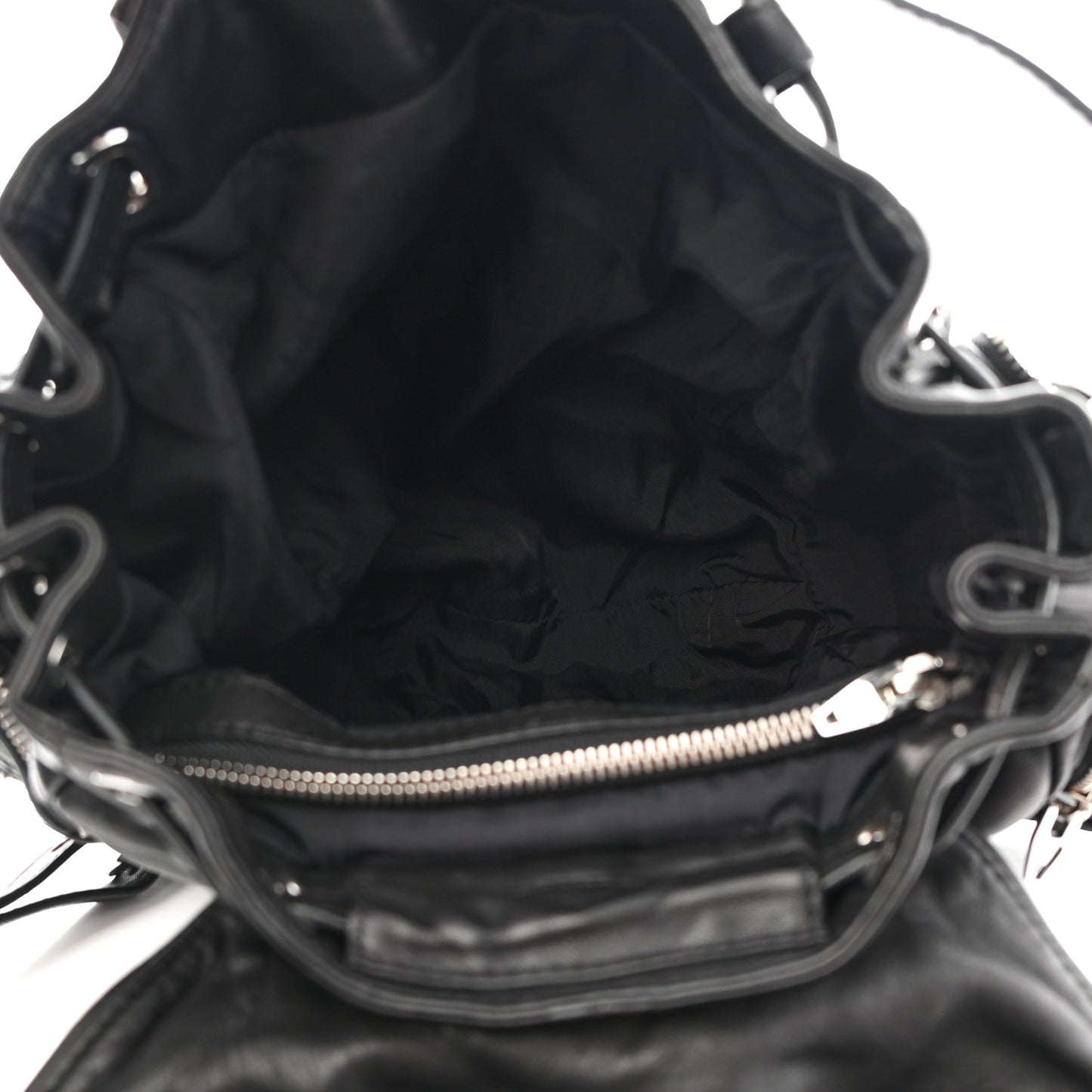 Lambskin Marti Backpack Bag Washed Black Rhodium Hardware