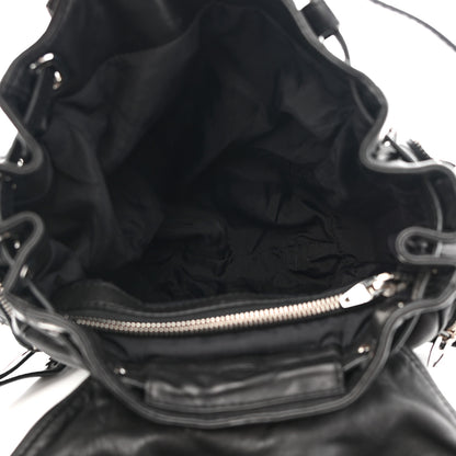 Alexander Wang Lambskin Marti Backpack Bag Washed Black Rhodium Hardware 5 of 9