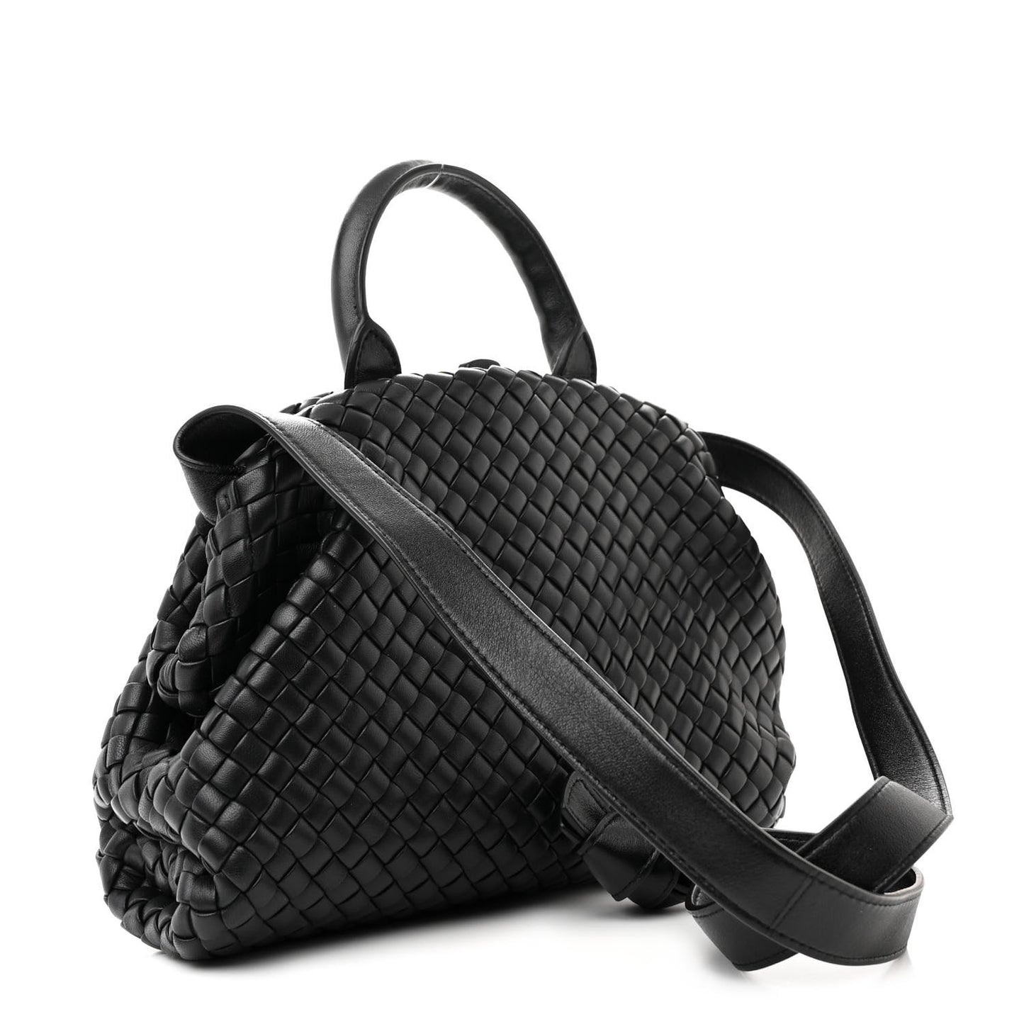 Nappa Intrecciato Small Padded The Handle Black