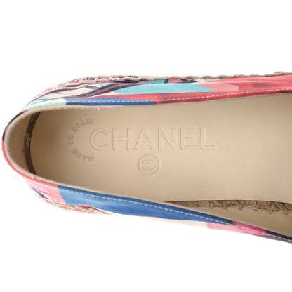 Chanel Crepe Patent CC Espadrilles 40 Multicolor Black 6 of 10