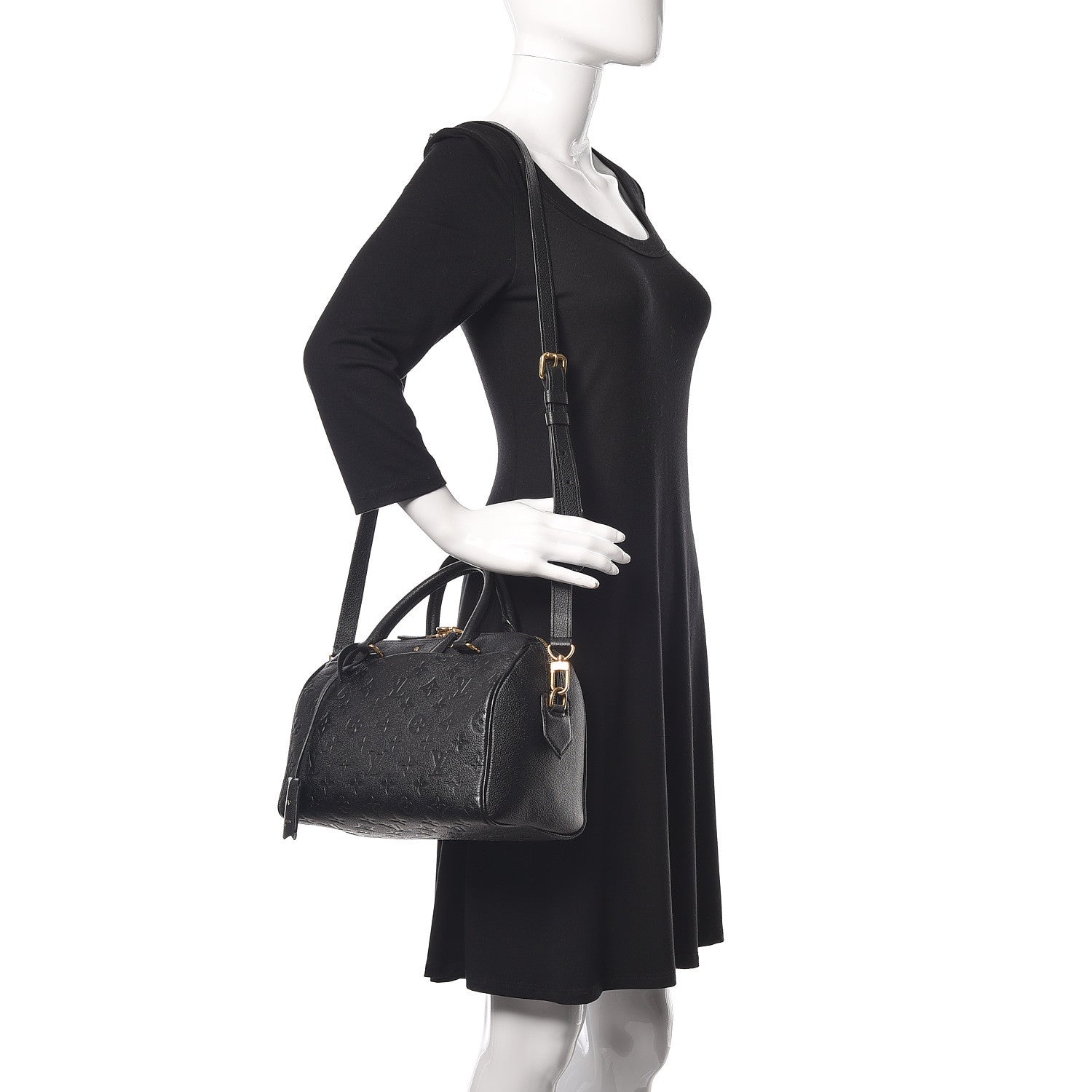 Louis Vuitton Empreinte Speedy Bandouliere 25 NM Black 2 of 12