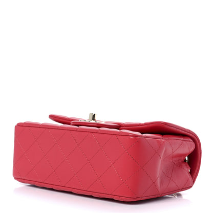 Chanel Lambskin Quilted Mini Rectangular Flap Red 10 of 13