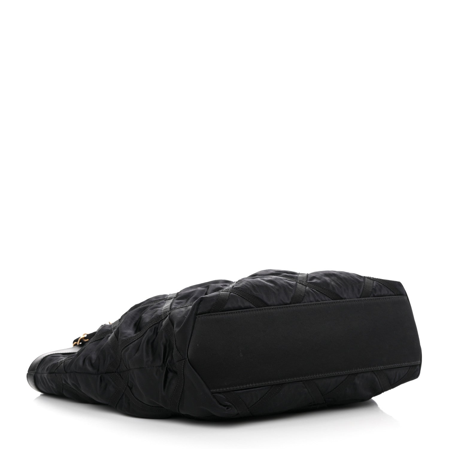 Chanel Nylon Grosgrain Quilted Lifestyle Shopping Tote Black 5 of 13