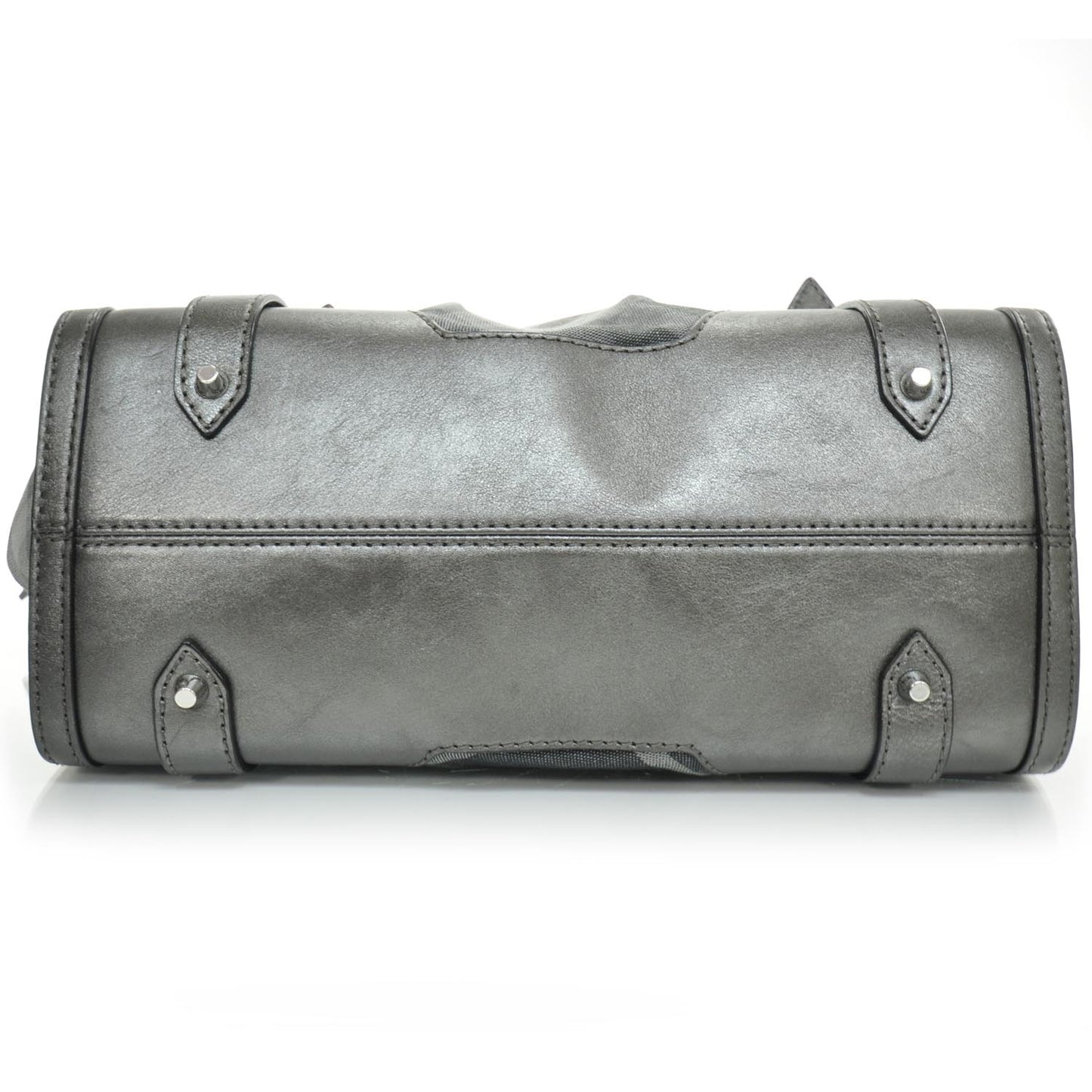 Leather Shimmer Check Tote