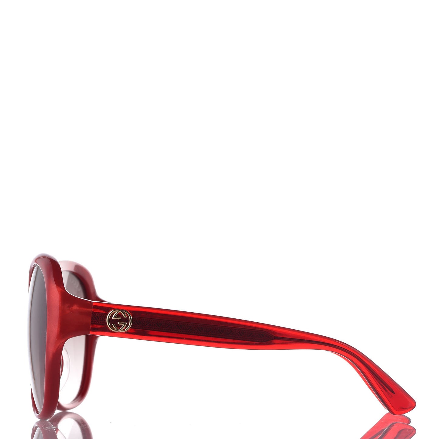 Acetate Oversized Round Sunglasses GG0080SK Red