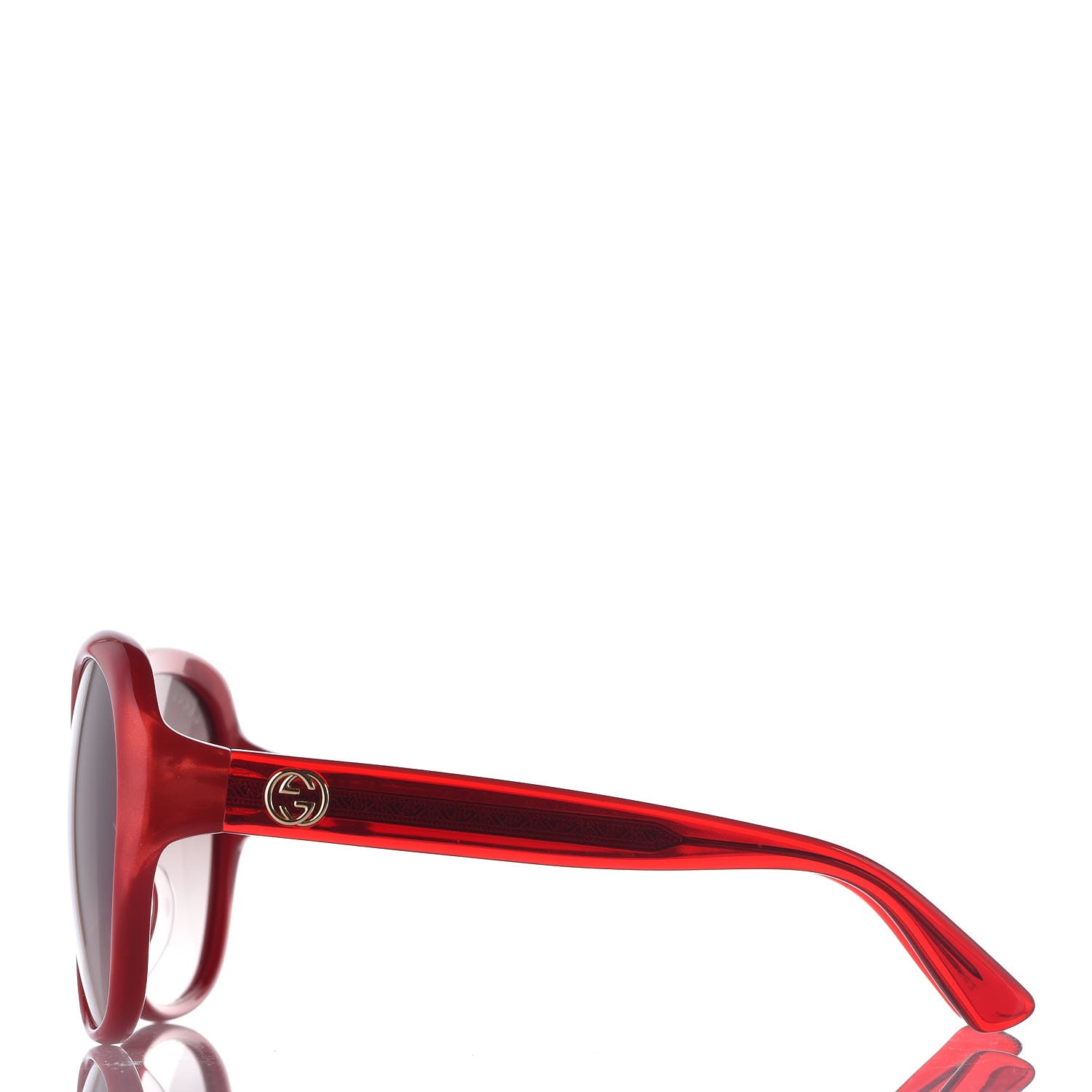 Gucci Acetate Oversized Round Sunglasses GG0080SK Red 2 of 6