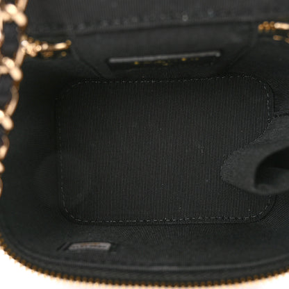Chanel Lambskin Quilted My Chanel Lady Vanity Case With Chain Black 5 of 11