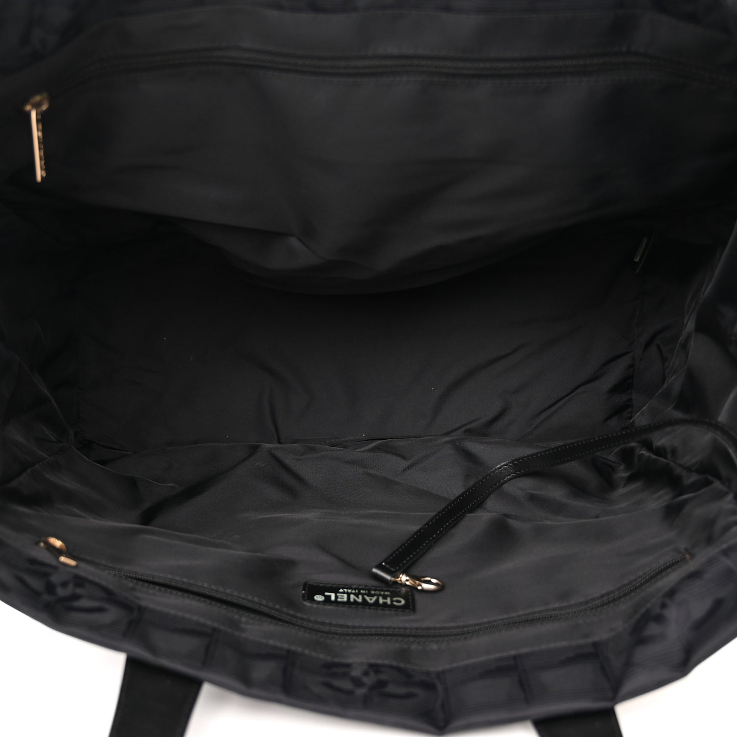 Nylon Large Travel Tote Black