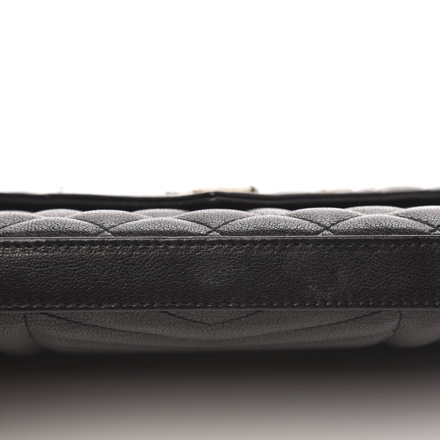 Saint Laurent Lambskin Mixed Matelasse Monogram Charms Chain Wallet Black 10 of 11