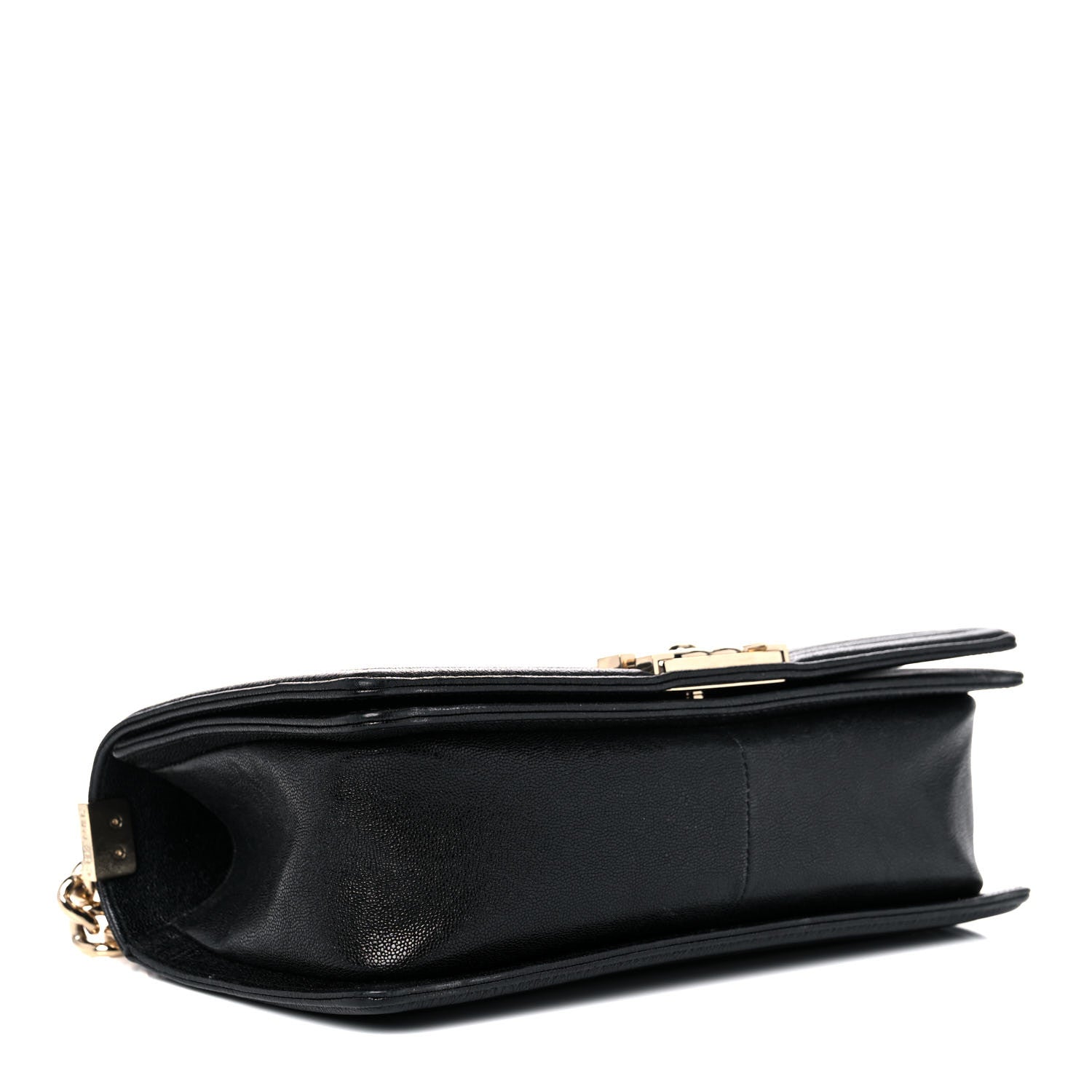 Chanel Caviar Chevron Quilted Medium Boy Flap Black 4 of 12