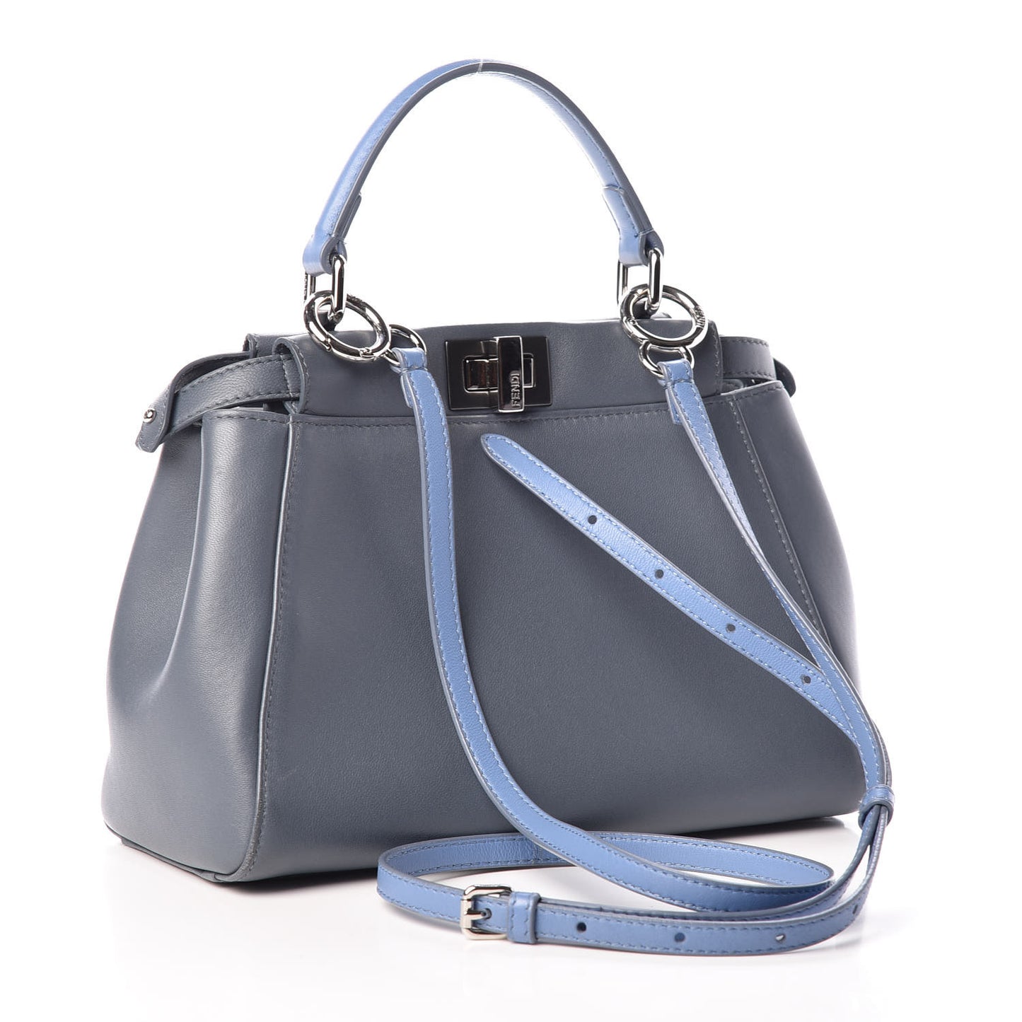 Nappa Colorblock Mini Peekaboo Iconic Satchel Tempesta Nebula Polvere