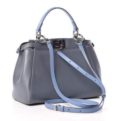 Fendi Nappa Colorblock Mini Peekaboo Iconic Satchel Tempesta Nebula Polvere 3 of 11
