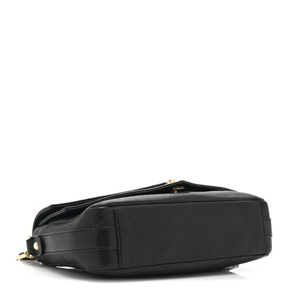 Chanel Sheepskin Chevron Quilted Mini Double Chevron Flap Black 4 of 10