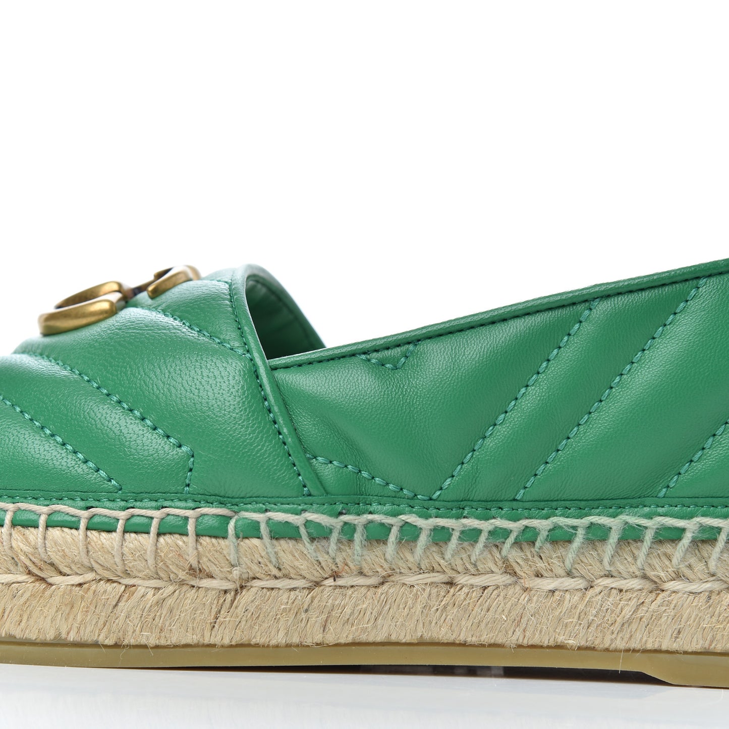 Nappa Matelasse GG Marmont Espadrilles 36.5 New Shamarock