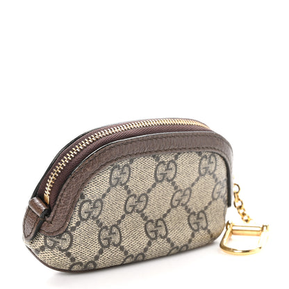 Gucci GG Supreme Monogram Web Ophidia Dome Key Pouch Beige New Acero 3 of 9