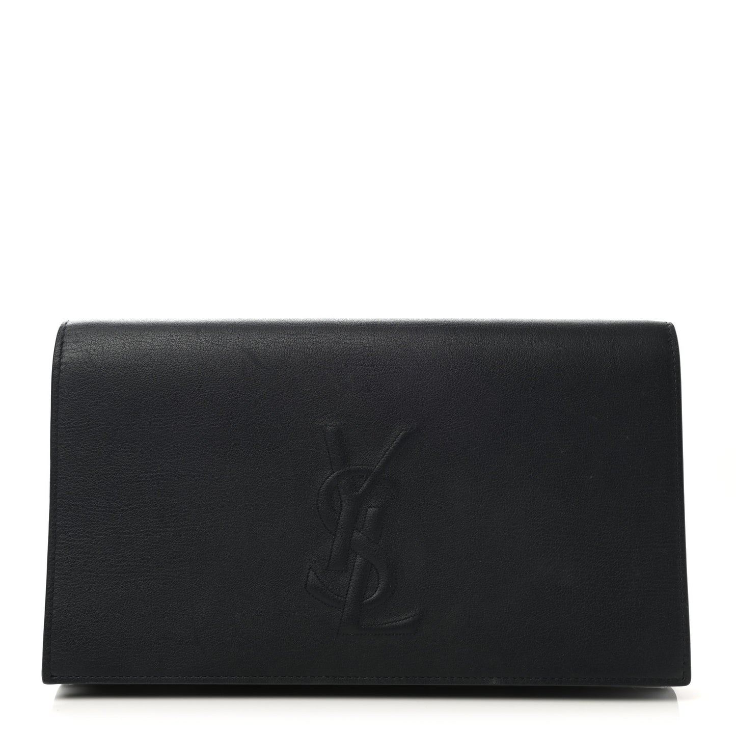 Calfskin Monogram Large Belle De Jour Clutch Black