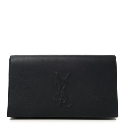 Saint Laurent Calfskin Monogram Large Belle De Jour Clutch Black 1 of 7