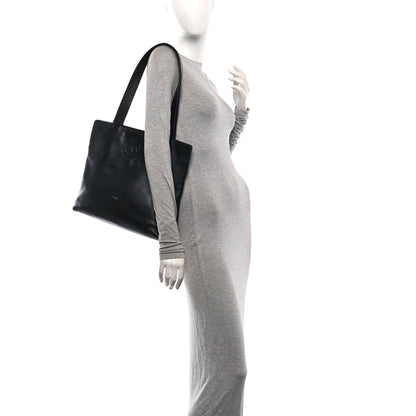Chanel Calfskin Embossed CC Shoulder Bag Black 2 of 10