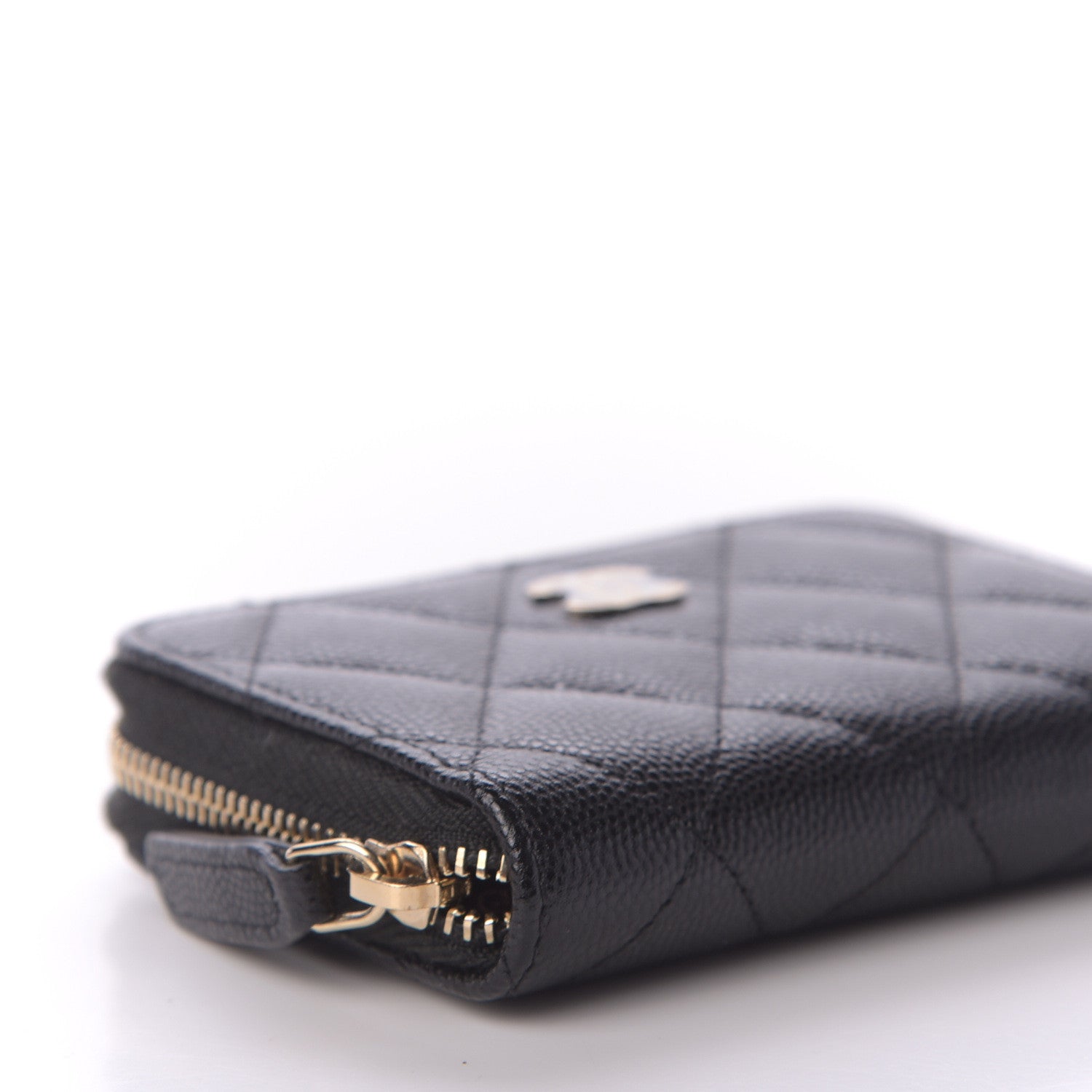 Chanel Caviar Quilted Zip Coin Purse Black 6 of 10