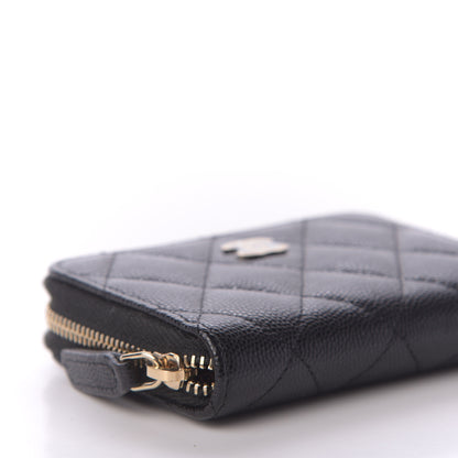 Chanel Caviar Quilted Zip Coin Purse Black 6 of 10