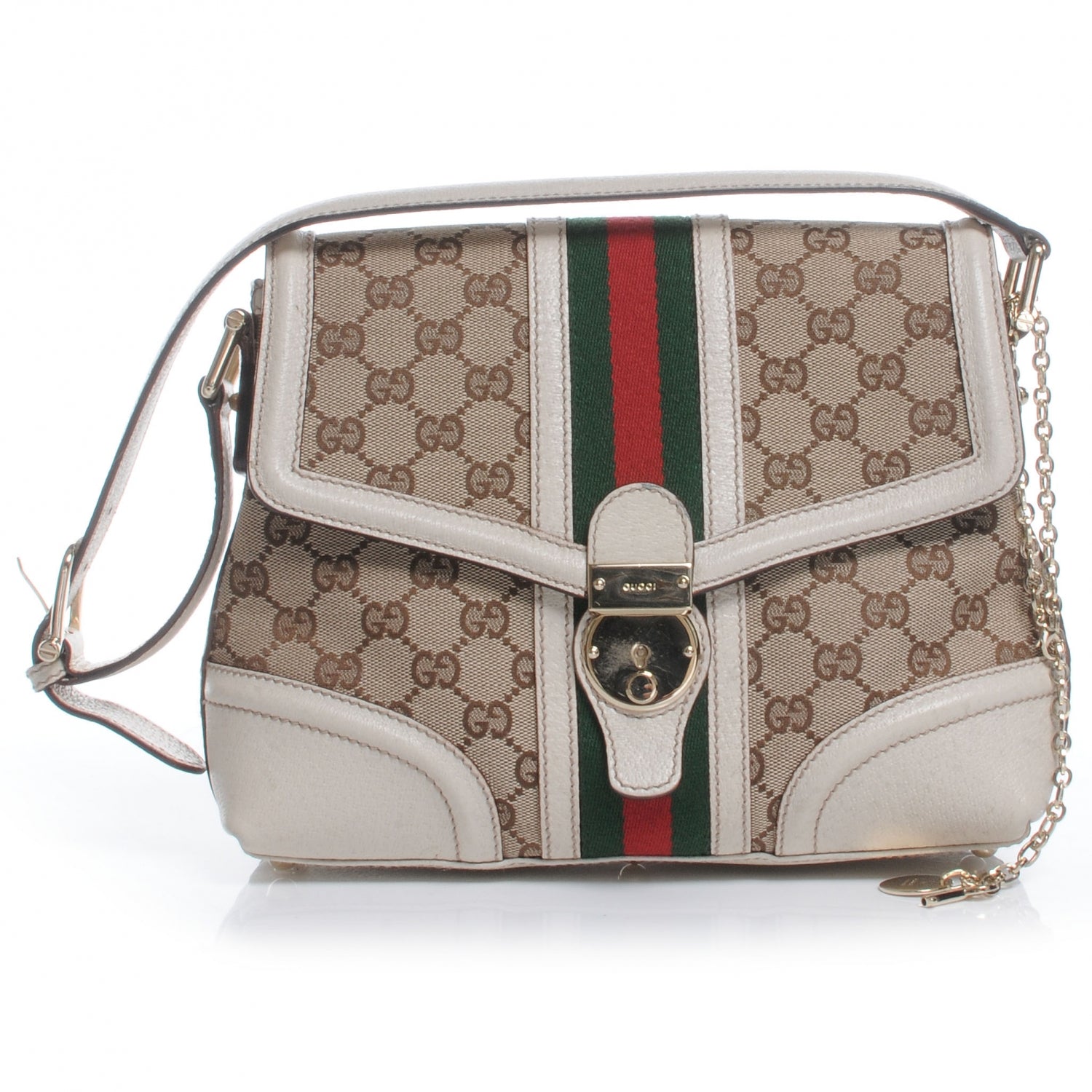 Gucci Monogram Treasure Flap Ivory 1 of 7