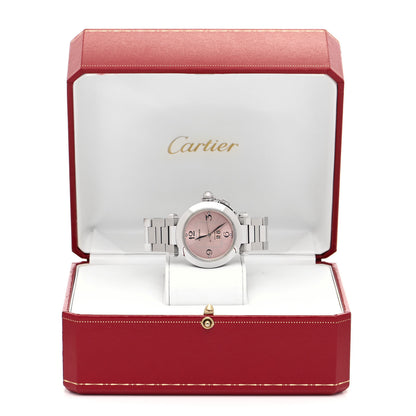 Cartier Stainless Steel 35mm Pasha C Big Date Automatic Watch Pink 5 of 5