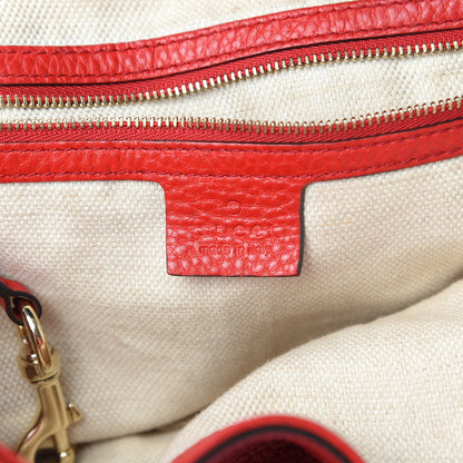 Gucci Pebbled Calfskin Large Soho Shoulder Bag Red 6 of 17