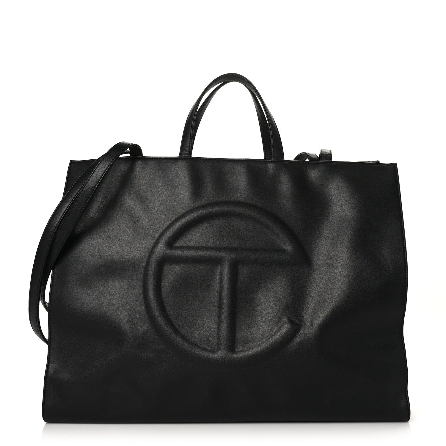 Telfar Vegan Leather Large Shopping Bag Black 1 of 9