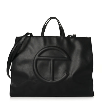 Telfar Vegan Leather Large Shopping Bag Black 1 of 9