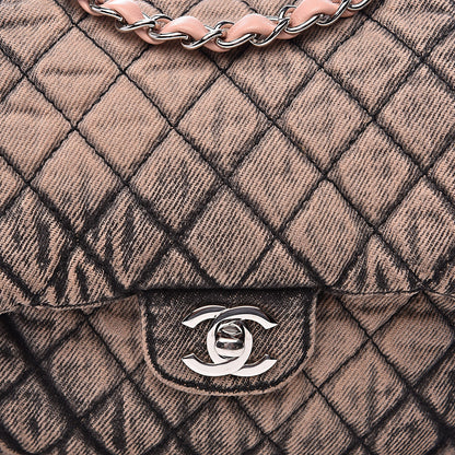 Chanel Denim Quilted Small Flap Light Pink Black 10 of 11