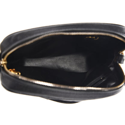 Chanel Caviar Chevron Quilted Camera Case Black 4 of 12