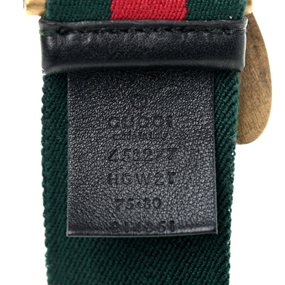 Gucci Web Queen Margaret Bee Belt 75 30 Red Green 4 of 4