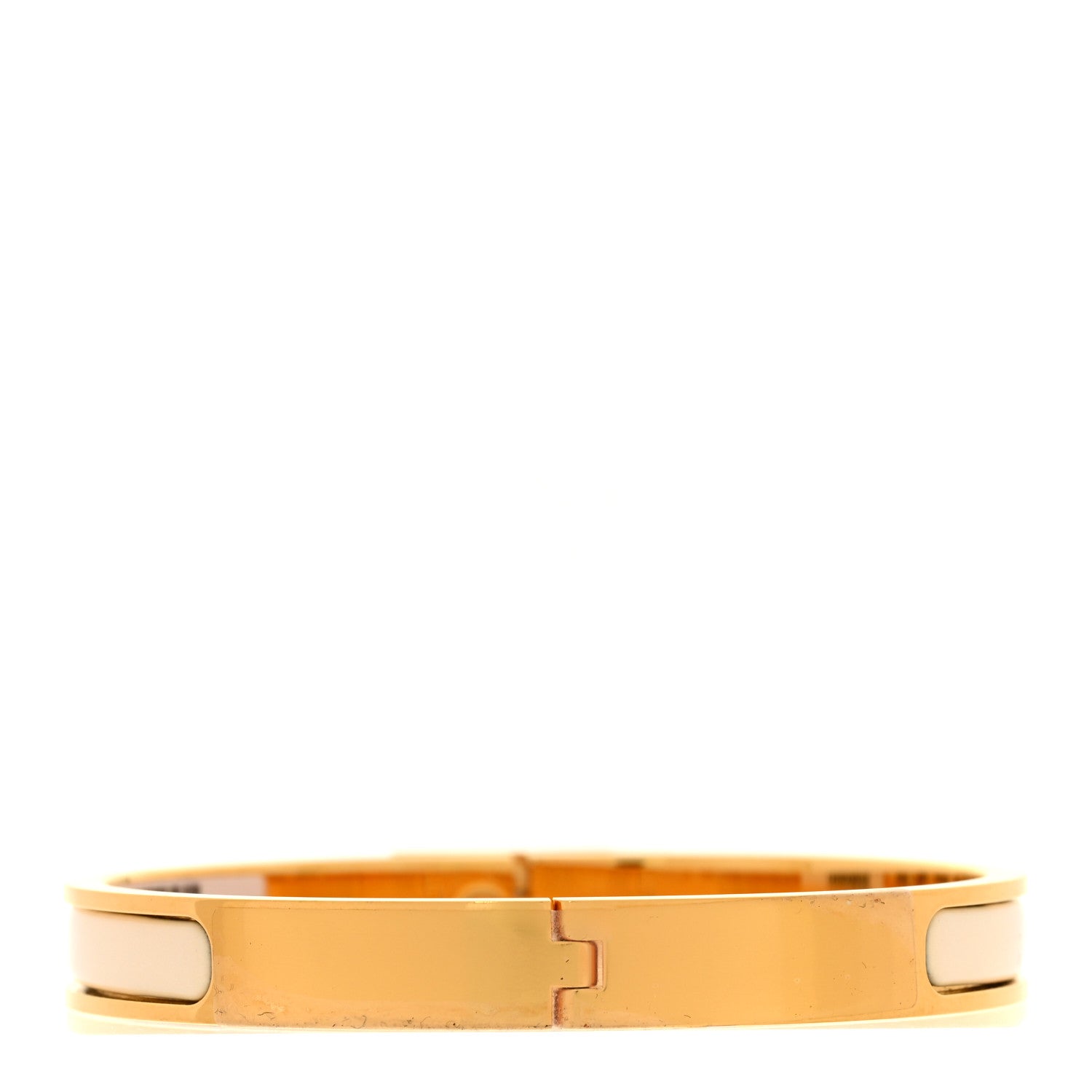 Hermes Enamel Mini Clic Kelly Bracelet GM Creme 3 of 5
