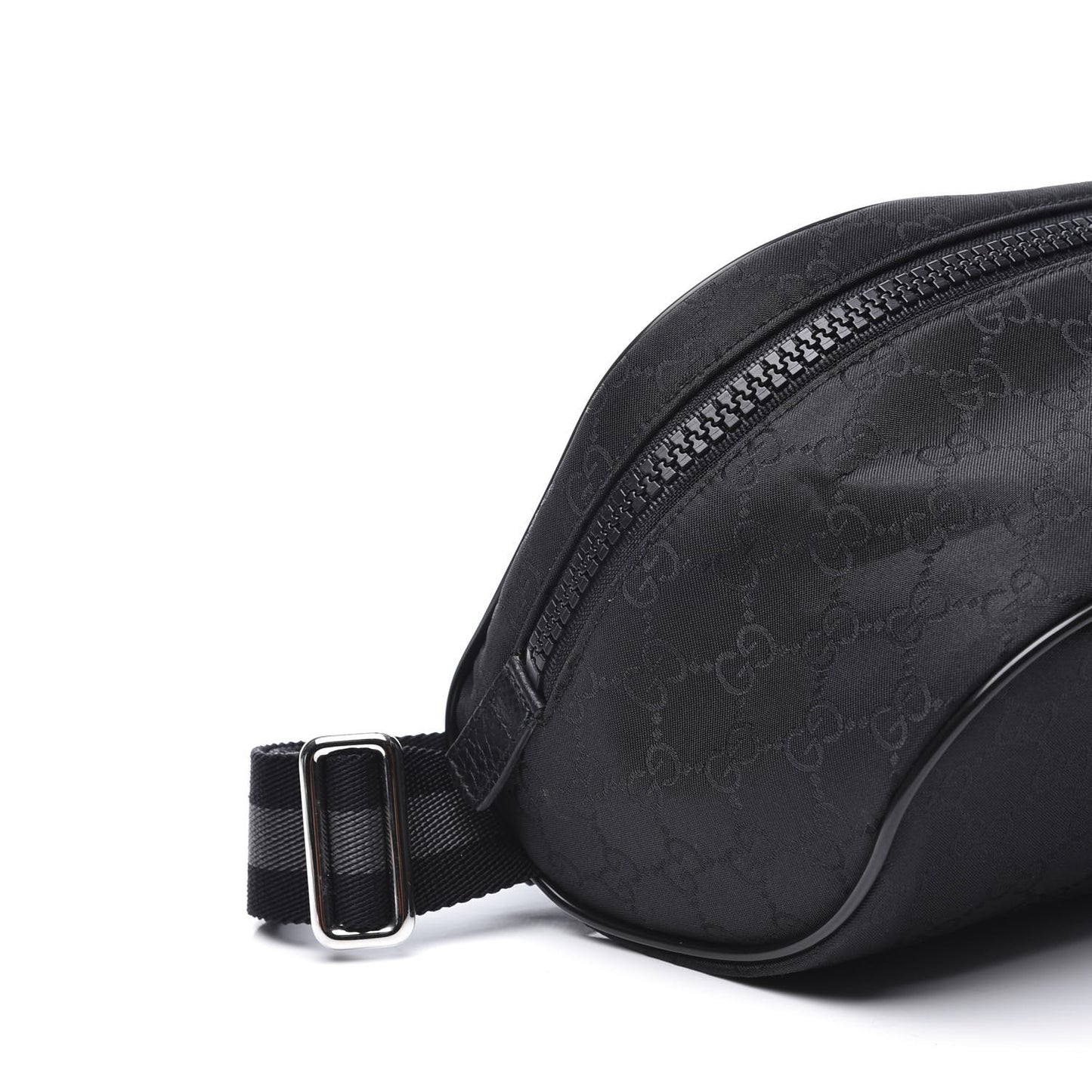 Nylon Monogram Fanny Pack Belt Bag Black